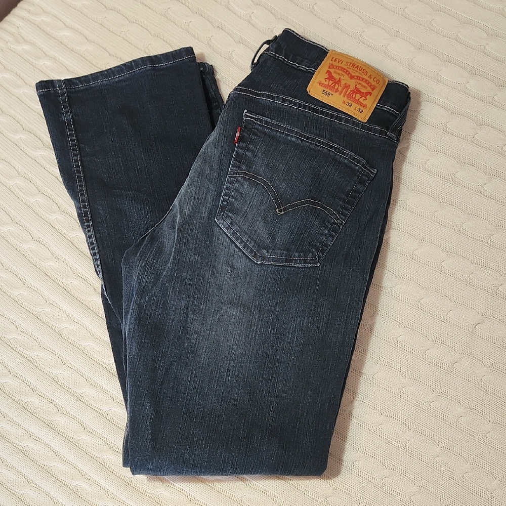 Levi's 559 Men's 32x32 Dark Blue Straight Jeans
